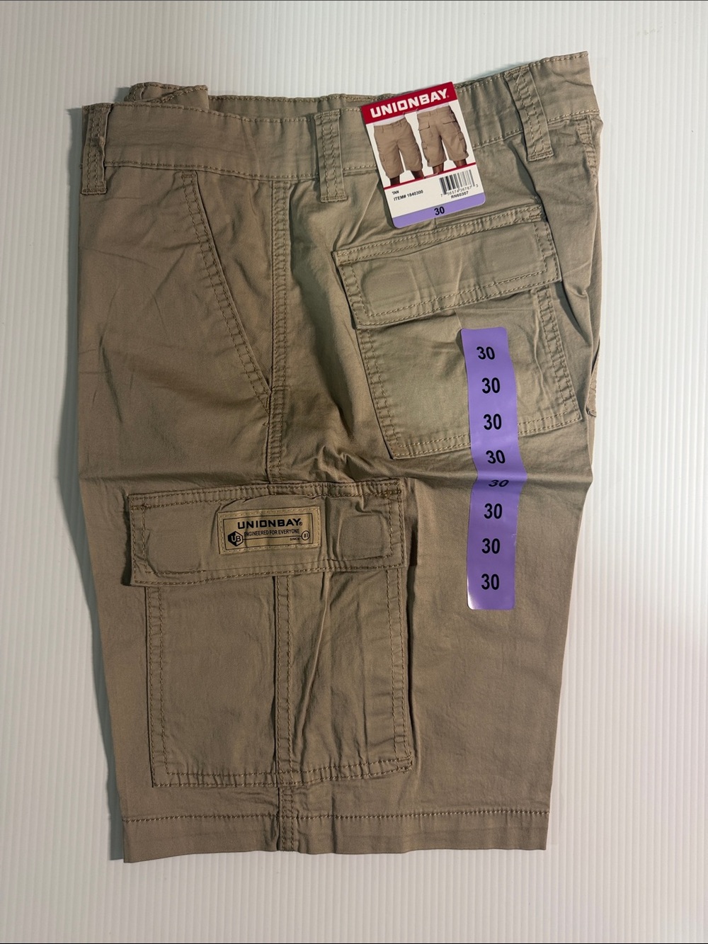 UNIONBAY Men's Cargo Shorts Tan Color Size 30